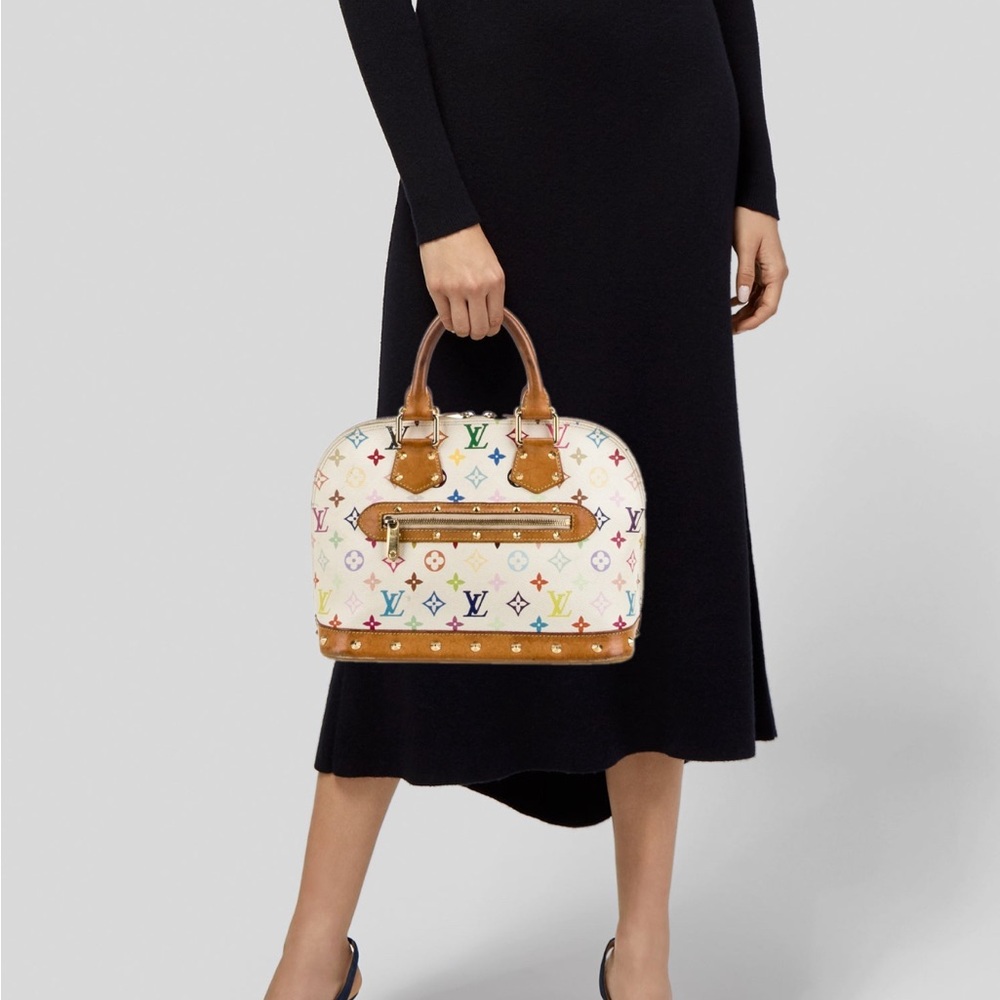 Louis Vuitton super rare mirkami White Multicolor vintage Alma - Picture 12 of 12